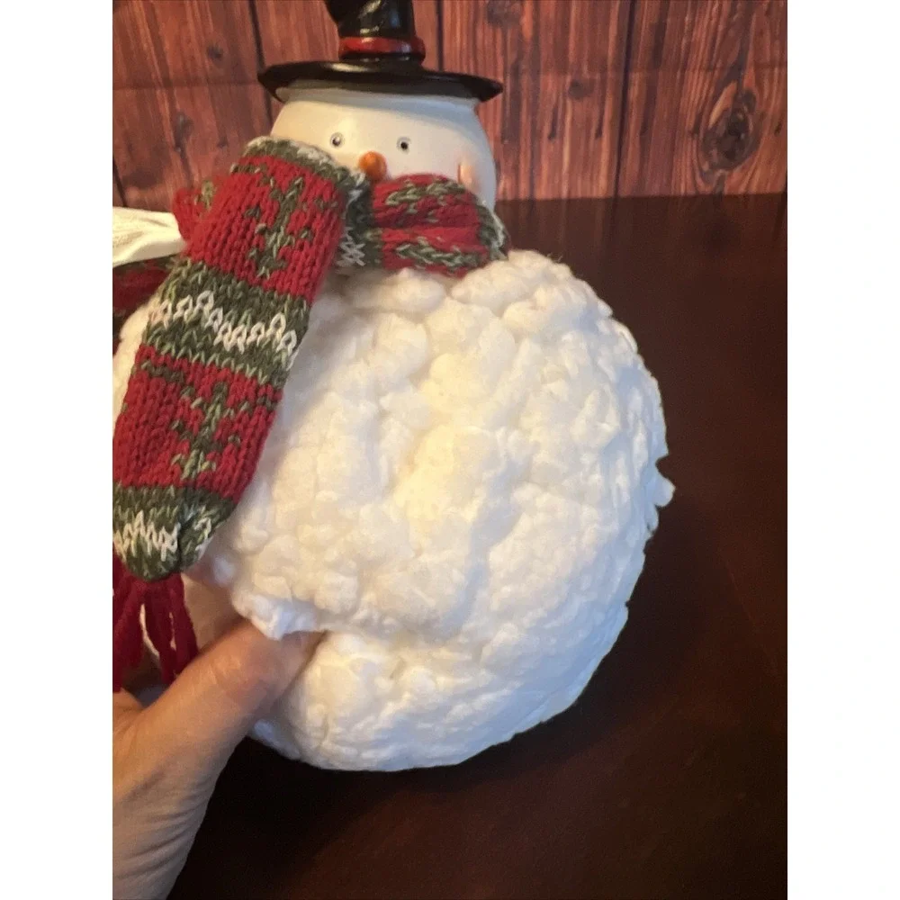 Christmas Snowman With Top Hat‎ And Scarf Gallerie II Decor Holidays